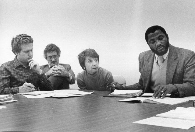 Susanne Stevens with Faculty Members 1970s Susanne Stevens with Faculty Members